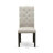 14-piece Dining Room Table Set a Rectangular Kitchen Table with a coffee Table and 12 Doeskin Linen Fabric Kitchen Chair, Wire Brushed Black-385238393-385238374-396451477