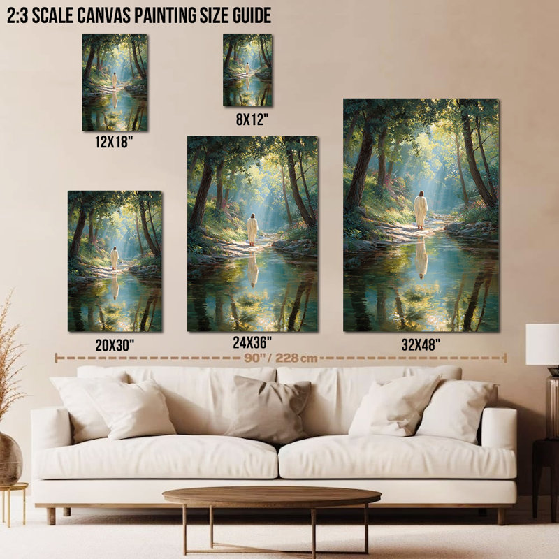  «Jesus Spring», art mural sur toile Jésus, H 36 po x l 24 po