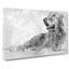 Golden Retriever In Abstract - Wrapped Canvas-55366406