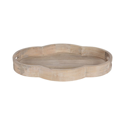 Winstead Scalloped Mango Wood Serving Tray