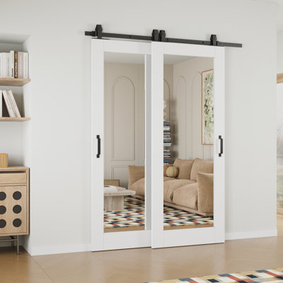 Porte de grange coulissante 80 po 1-Lite