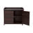 Outdoor Portable PE Rattan Serving Rolling Bar Cart with Storage Shelves, Glass Top, and Locking Wheels