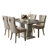Modern 5-Piece Rectangular Faux Marble Dining Set with Upholstered Chairs-1912724040