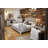 Pueblo Gray Solid Wood Standard Bed-100929820