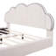 Grand lit plateforme tapissier avec tête de lit en forme de nuage, cadre de lit-1258294568