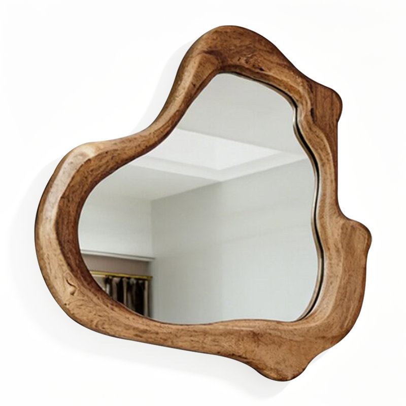 Free Form MDF Wall Mirror, 31.50"H×39.37"L×1.97"W