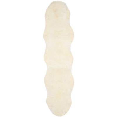 Mera White Handmade Sheepskin Rug
