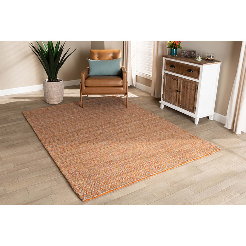Tapis brun en laine tissé à la main Anansa