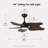44" 5-Blade Leaf-Shaped Solid Wood Ceiling Fan with Dimmable Light, 6-Speed Reversible DC Motor & Remote Control