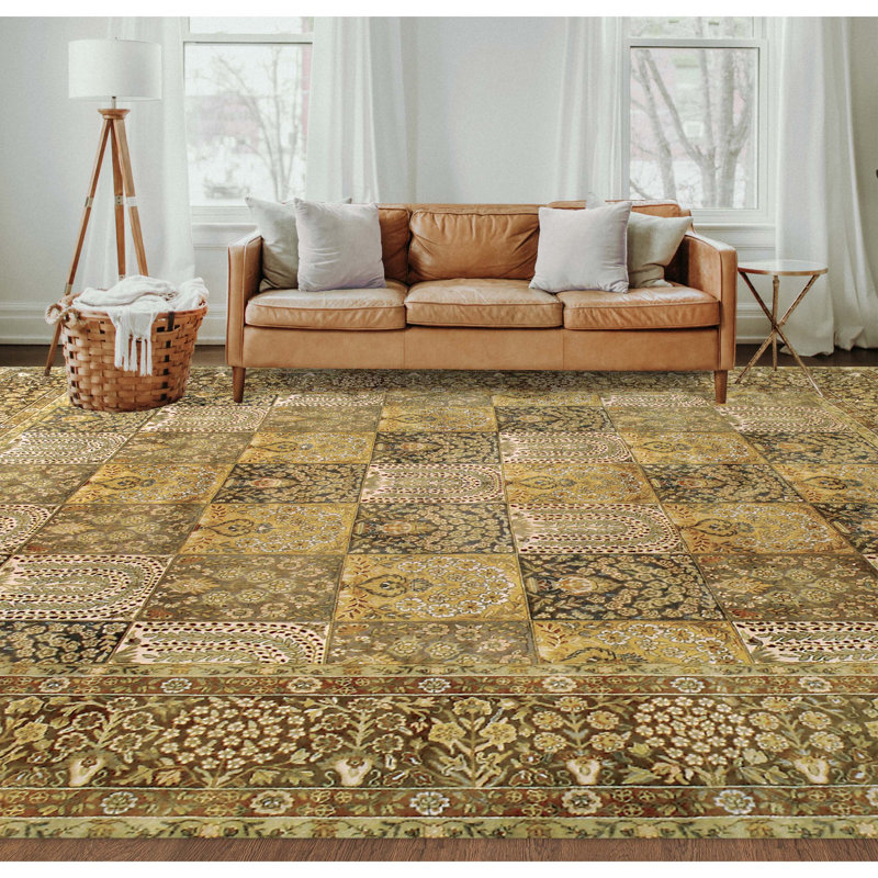 Wool Oriental Area Rug, Rectangle 6' x 9'