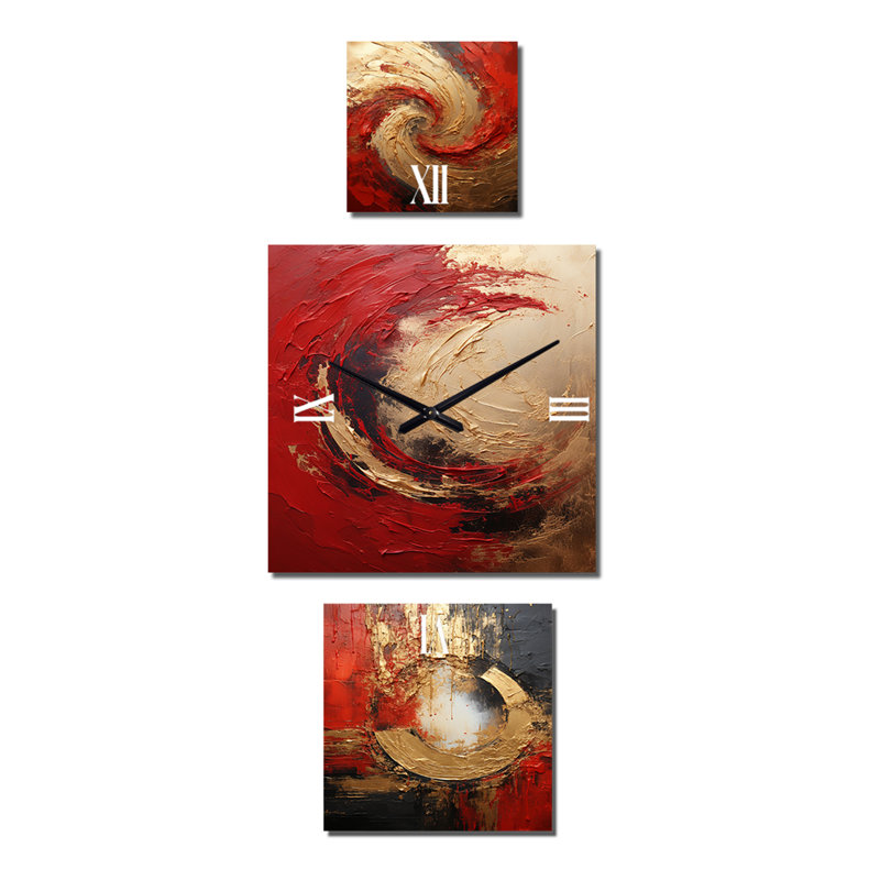 Jelaya - Abstract Spirals Oversized Modern Clock