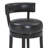 Arvizu Onyx and Faux Leather and Solid Wood Low Back Swivel Bar Chair-420987905-426715006