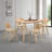 Nova Wood Dining Room Set For 4 — Modern Scandinavian Design With Ergonomic Curved Chairs-1447167861-1445105541