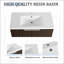 Armoire de salle de bain 36 po avec lavabo en résine, portes à fermeture douce, conception à fixation flottante