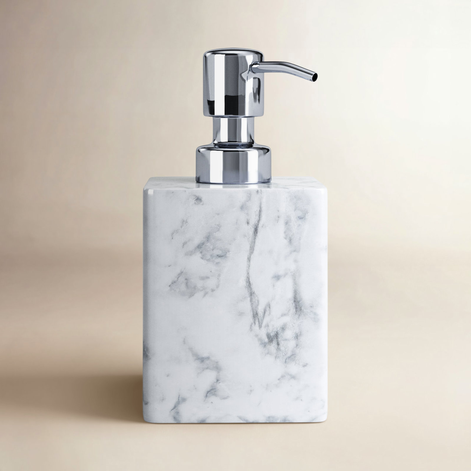 Graciela Marble Soap Dispenser, Cloud Gray