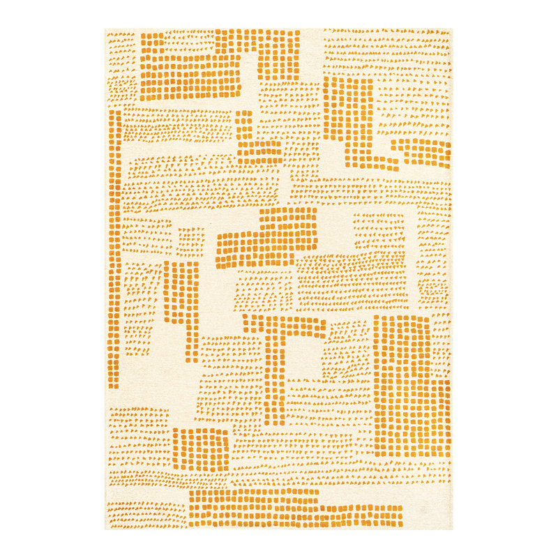 Jacquard Indoor / Outdoor Rug, Orange, Rectangle 80 x 150 cm