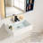 21" x 16" White Vitreous China Rectangular Wall Mount Bathroom Sink with Overflow and Single Faucet Hole, Floating Sink with 1.75" Drain and Top Shelf