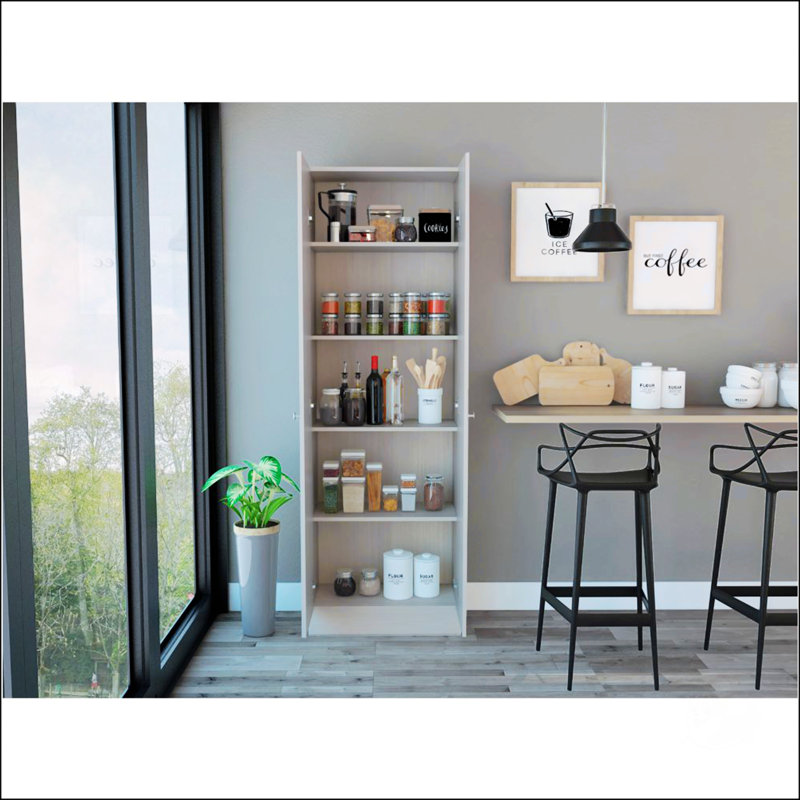 Rectangle 2-Door Storage Tall Cabinet, Gray