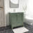 Anvay 30 in. Single Sink Freestanding Bath Vanity in Forest Green with Carrara Quartz Top-1974426580-1927183825