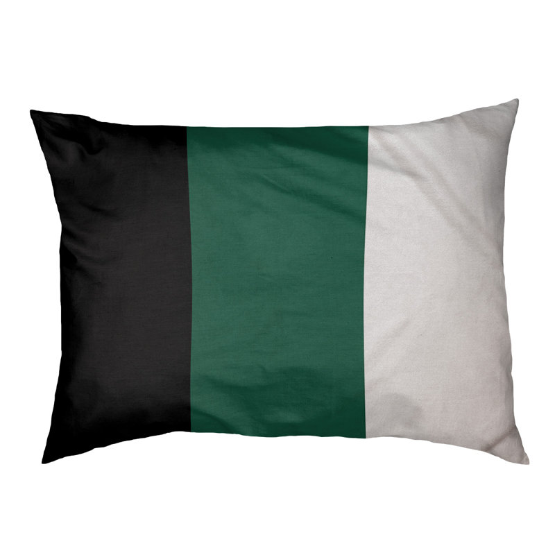 Coussin d'intérieur New York, Petit (l 28 po x P 18 po x H 6 po), Noir / Vert / Blanc