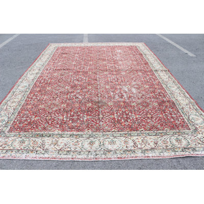 Tapis rouge turc pour décoration intérieure surdimensionné avec des matériaux organiques de Turquie