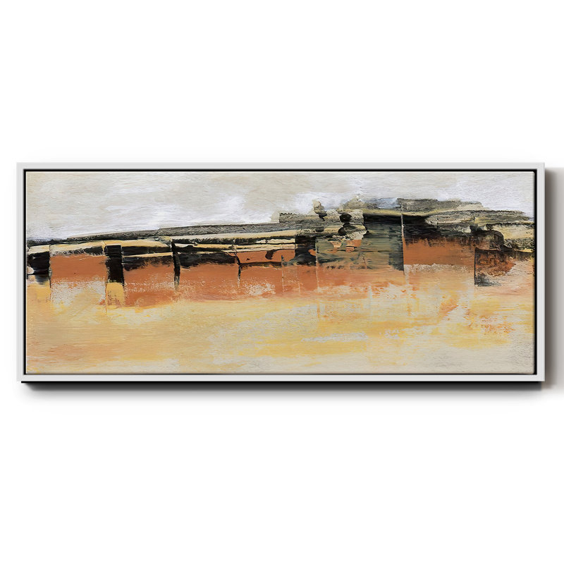 Ponts ocre II - toile encadrée, 20" H x 50" W