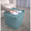 Coussin de sol repose-pieds carré | Bleu sarcelle | Coton