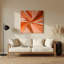 Art mural rigide en métal beige 46-134015417
