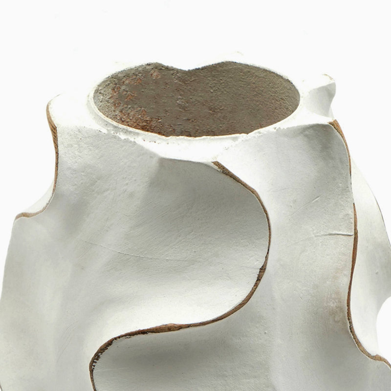 Vase décoratif en bois fabriqué à la main - pièce décorative durable et élégante, Hauteur totale - 15,5 po