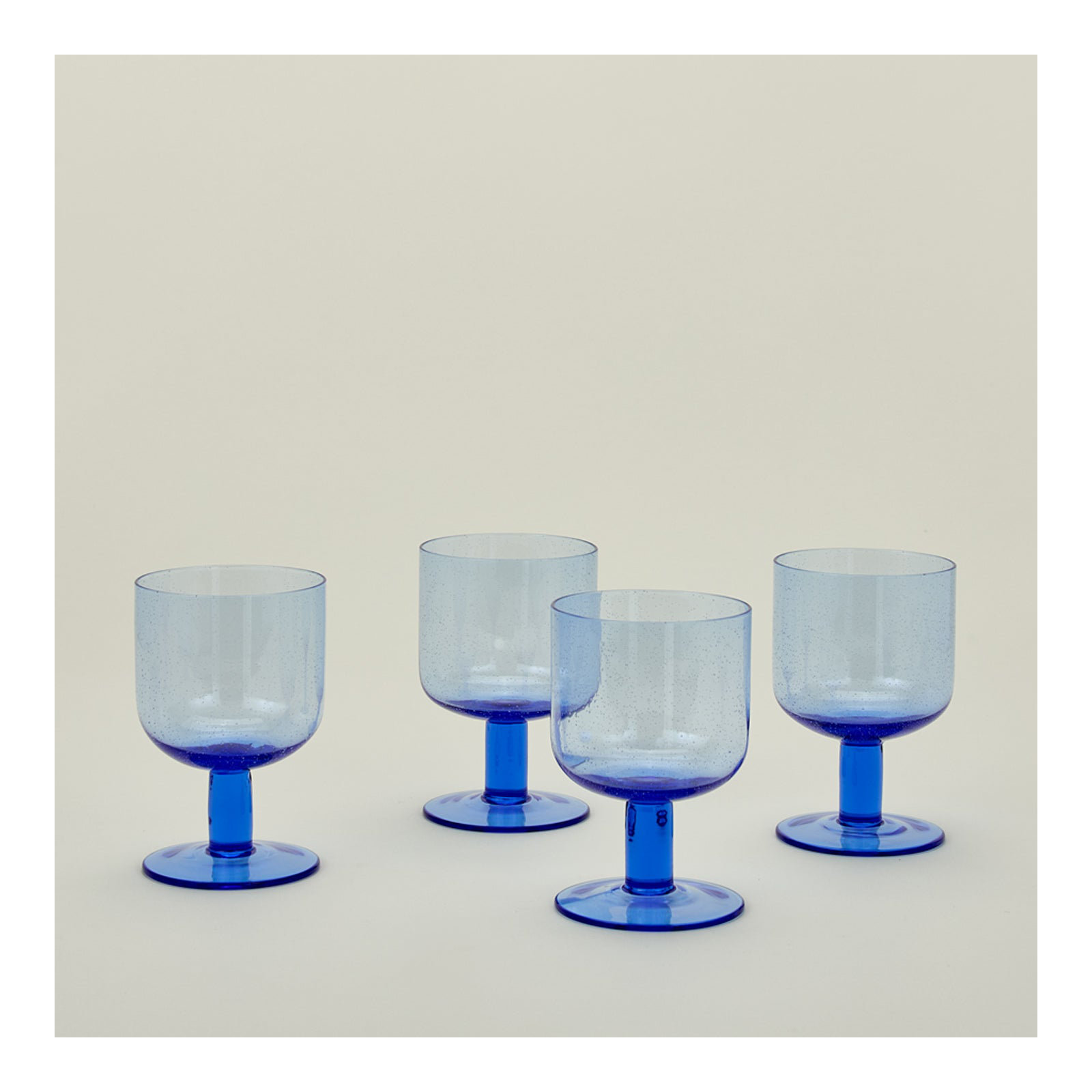 Simple 12oz. Wine Glass Set, Blue