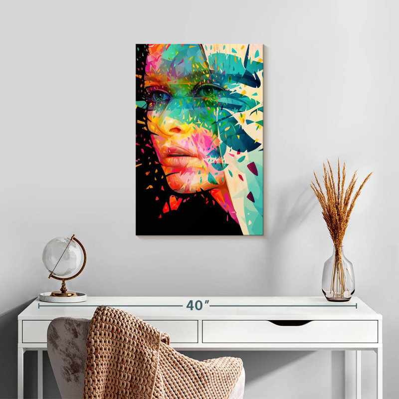 Leisha Paint Flowers, 24" H x 16" W