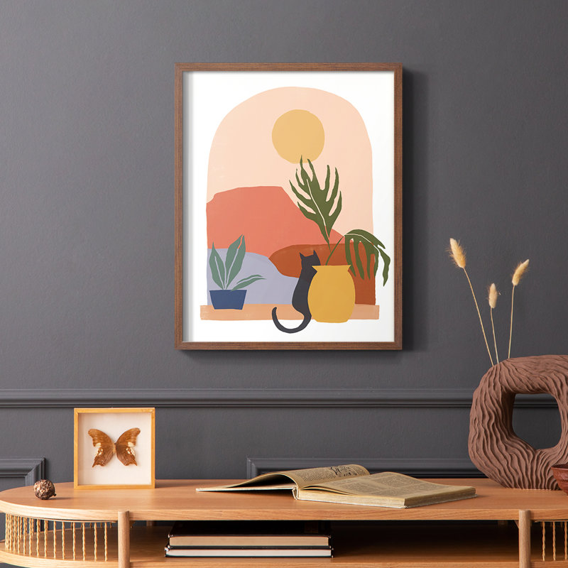 Paper Scene I Framed Print - Solid Wood