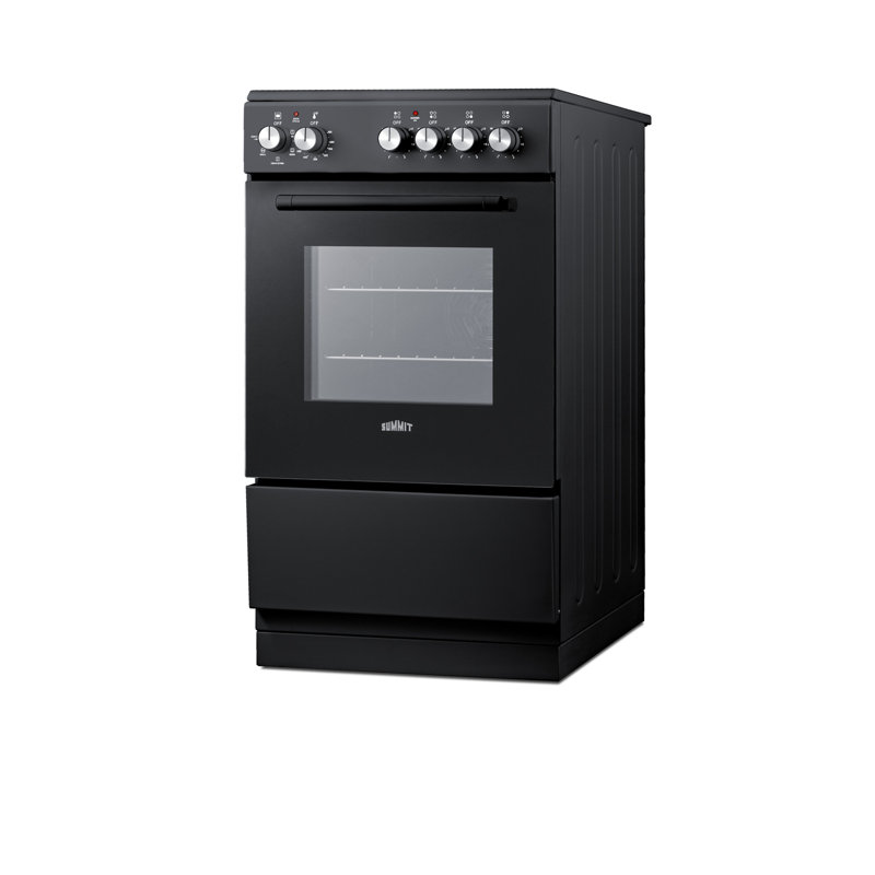 Summit Appliance 20" W Electric Smooth-Top Range, Black