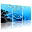 Ensemble de 3 impressions sur toile Blue Water Spiral-113412236