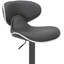Hephaestus Swivel Upholstered and Faux Leather Adjustable Height Bar Stool with Steel Frame-152155080