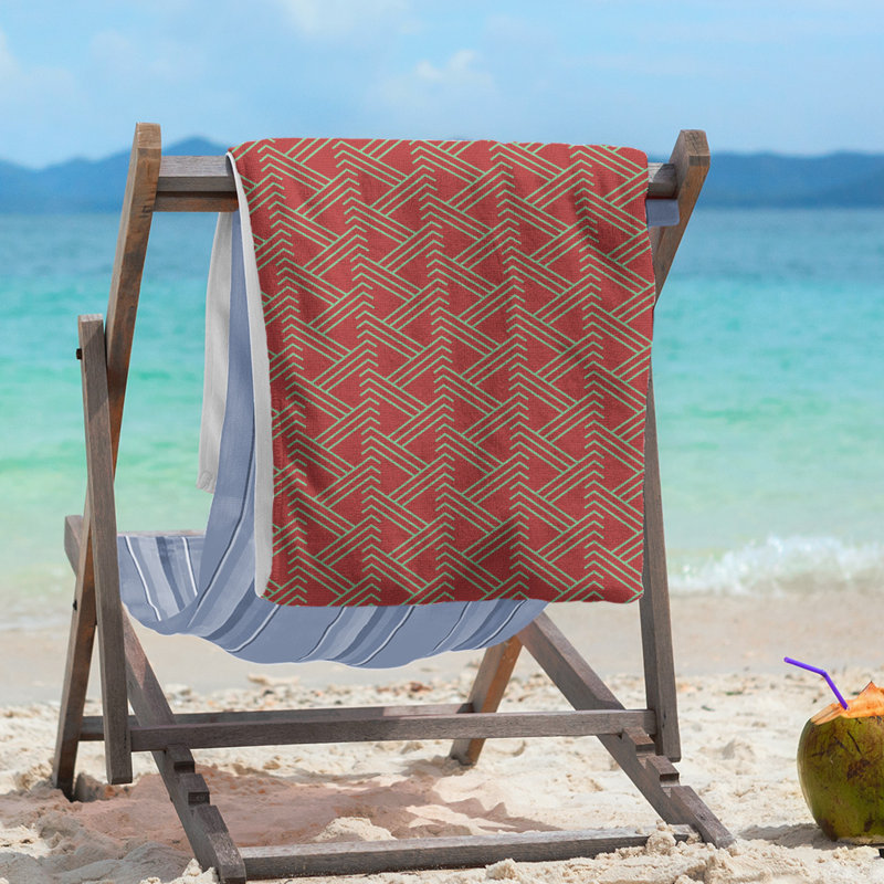 Beach Towel, Red, Poly/Cotton