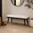 Conlan Upholstered Black and Cream Bench