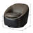 32.3'' W Top-grain Genuine Leather Upholstered Swivel Barrel Chair-1819360657