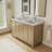 54'' Fully Assembled Freestanding Double Bathroom Vanity With White Granite Top-119966484