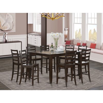 Krull  8 - Person Counter Height Butterfly Leaf Rubberwood Solid Wood Dining Set -  Red Barrel StudioÂ®, RDBS1635 27711048