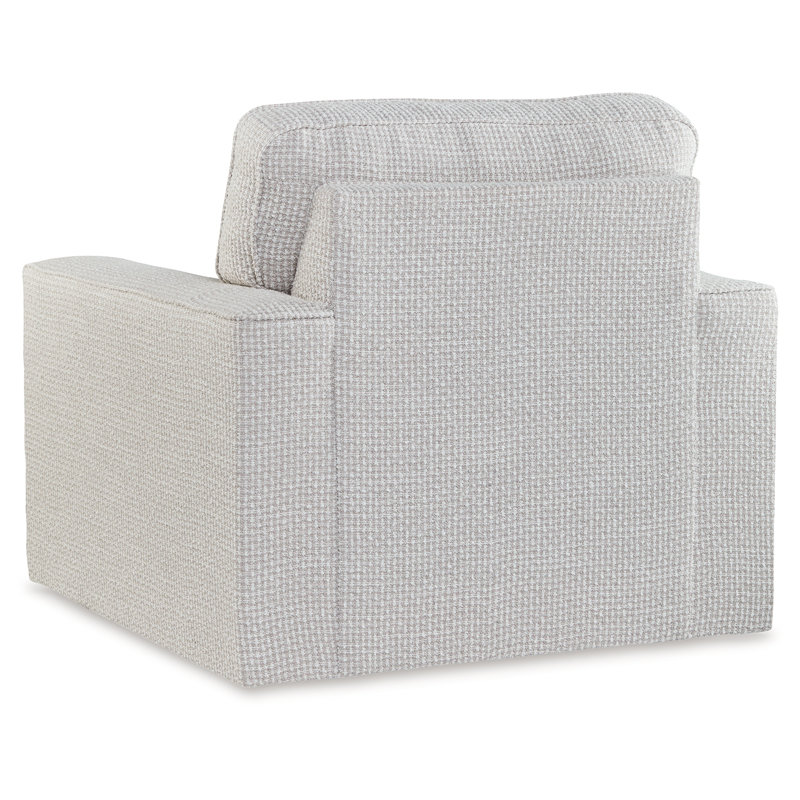 Olwenburg Taupe Polyester Swivel Accent Chair
