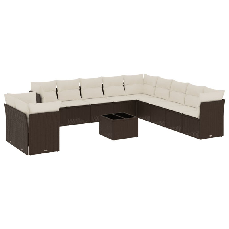 Vidaxl Garden Sofa Set PE Rattan Large Modular Garden Sofa Set