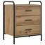 48 cm W Galvanised Steel Bedside Table-328815143