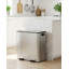 GallonStainless Steel Trash Can, Dual Compartment, Metal Kitchen Step Recycle Bin, Metal Double Dustbin, in-Home Garbage Rubbish Can, Removable Liner Buckets-63171609-101388189