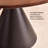 Walnut+Black Round Solid Wood Dining table-976494566
