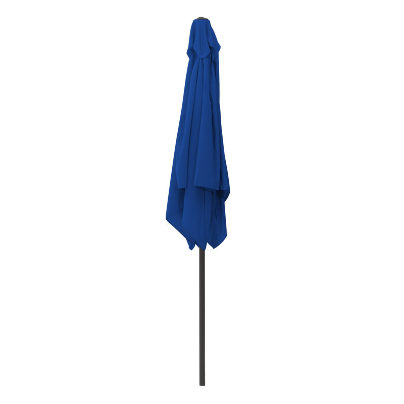 Parasol de marché carré 6 pi 6 po x 6 pi 6 po avec base Helland, Bleu
