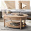 Nikolaus 39.5"W Traditional Solid Wood Base with Caster and Storage Coffee Table-1386025789