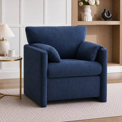 Fauteuil d'appoint surdimensionné en chenille 32,7 po