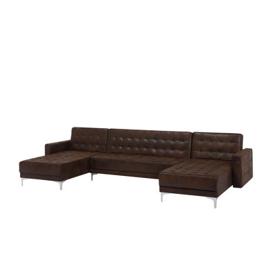 Finnegan 4 Seater Faux Leather Sofa Bed
