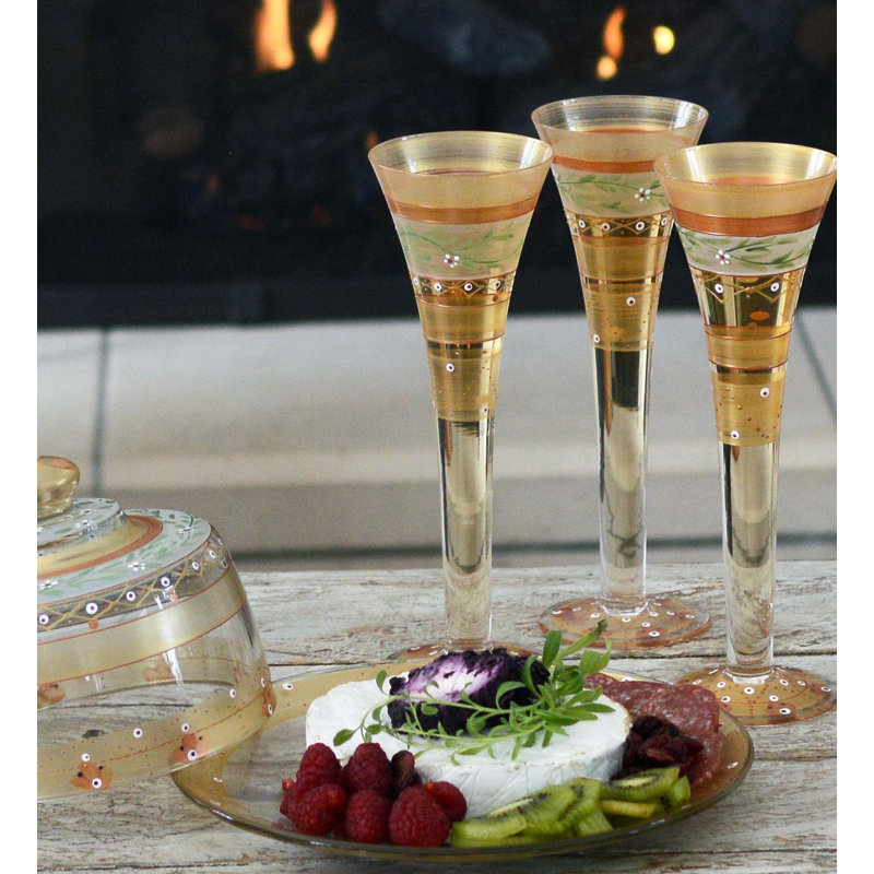 Mute guirlande champagne flûte, Or